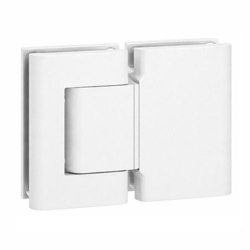 BL 8015 SOL Double-sided hinge for solid glass doors, glass/glass, matt white RAL9016 (095)