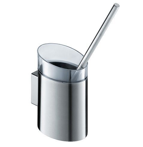 WC brush with glue-on holder, stainless steel