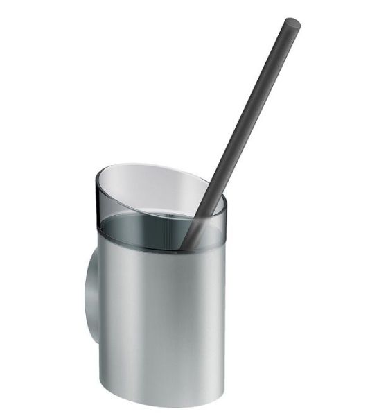WC brush with holder A100, anthracite metallic/aluminium grey metallic