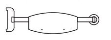 WC backrest, attaches to support rail on left side, st.steel/PUR