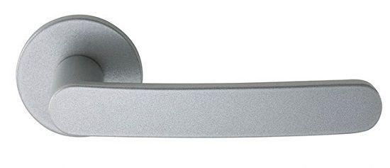 POLAR door handle, brass aluminium grey