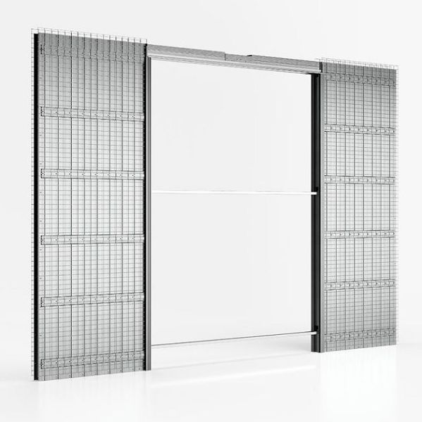 ABSOLUTE EVO komplekts divvērtņu durvīm - siena 125mm, atvērums 1200/1400/1600/1800 x 1000-2700mm