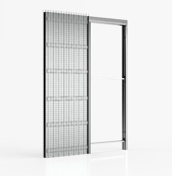 ABSOLUTE EVO komplekts vienvērtņu durvīm - siena 107mm, atvērums 800/900 x 2000/2100mm