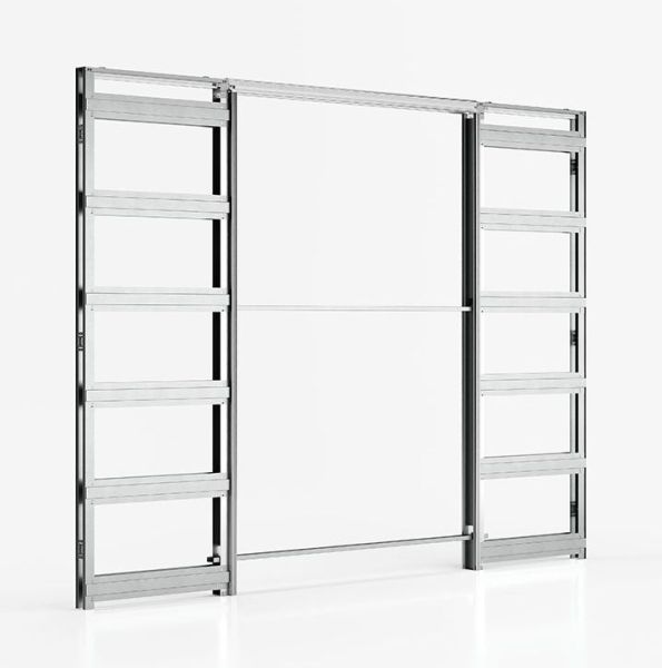 ABSOLUTE EVOKIT komplekts divvērtņu durvīm - siena 125mm, atvērums 1600/1800 x 2000/2100mm