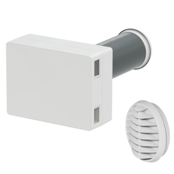 Aktīvās vēdināšanas ierīce AEROPLUS WRG SMART ar PVC fasādes restīti