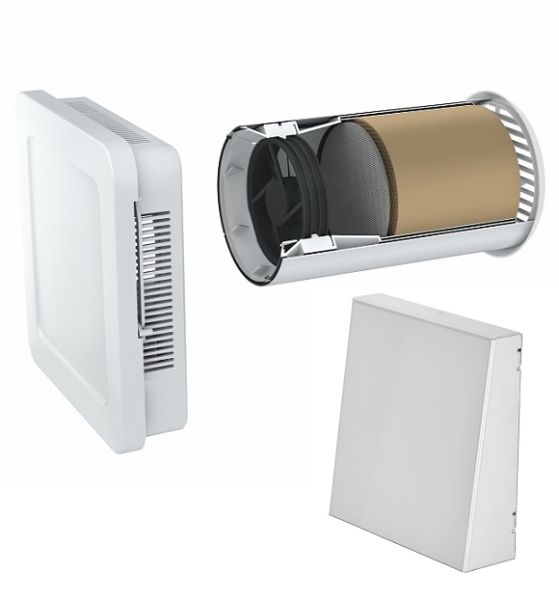 AEROTUBE WRG SMART wall ventilator with electric lock and vent duct