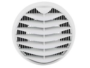 AEROTUBE DD160 facade grille, PVC white
