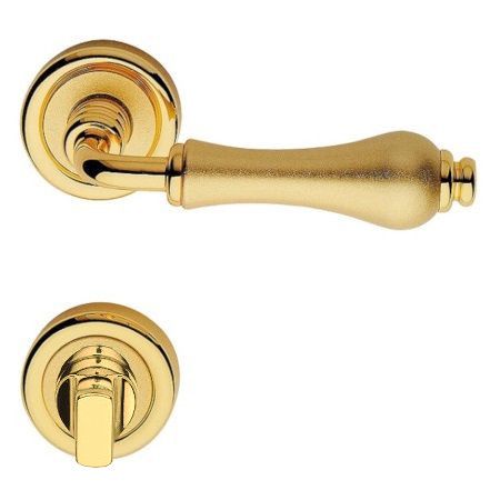 ALDAR handle/rose 103 set, WC 233NT, brass gold-plated matt/polished