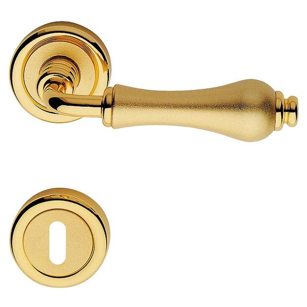 ALDAR handle/rose 103 set, BB, brass gold-plated matt/polished
