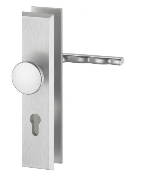 8671 ALPHA Security backplate set handle/door knob, PZ 8/72mm, door thickness 40mm, alum.F1