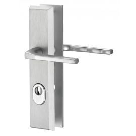 ALPHA Drošības grt. ar abpus.rokturiem un cilindra vairogu, 8/92mm, DB 75-84mm, alum. dabīgā t. F1