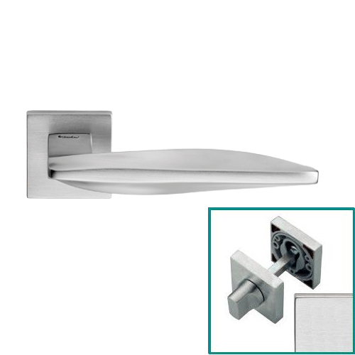 AQUA rokturu/rozešu garnitūra WC, misiņš matēti hromēts