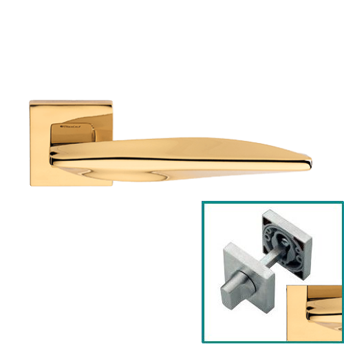 AQUA rokturu/rozešu garnitūra WC, misiņš zelta tonī