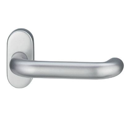 Fire-proof handle for framed doors ARES 103 FS on oval rose, 9 mm, stainless steel