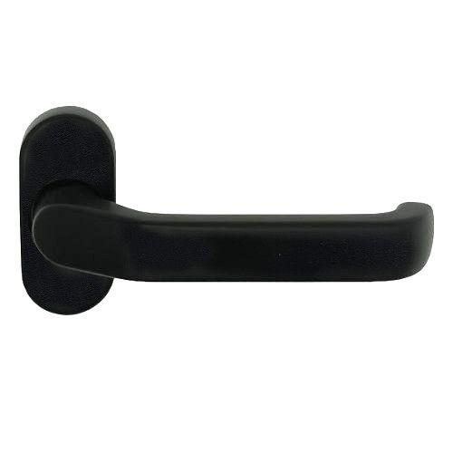 Fire-proof handle for framed panic doors ARES 1200 FS, without spindle,  9mm, F44 aluminium black structured