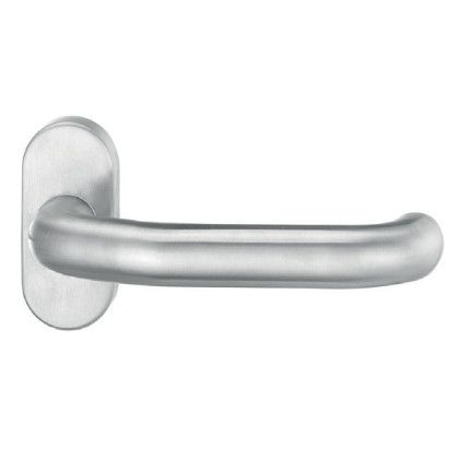 Handle for framed doors ARES 1800, on oval rose, 8 mm, stainless steel