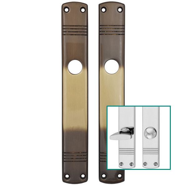 Backplates 8067 WC 78 mm, browned, aged