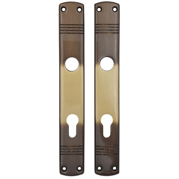 Backplates 8067 PZ 72 mm, browned, aged