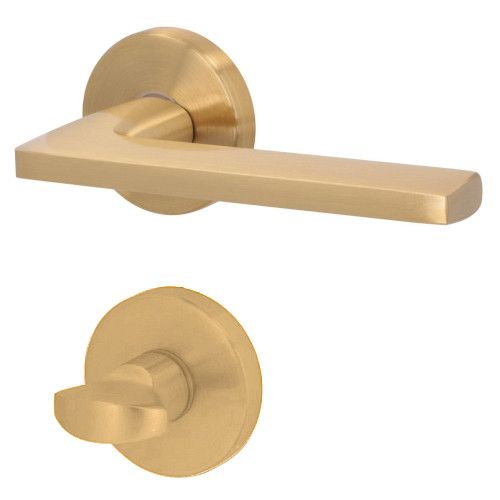 ATLANTA-R handle set with roses WC/8mm, brass matt
