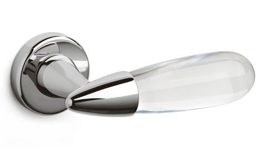 AURORA handle/rose set.BAC, chrome/ transparent