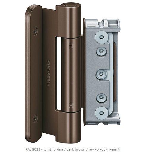 4.eņģe BAKA Protect 4010 3D FD, RAL8022 tumši brūna
