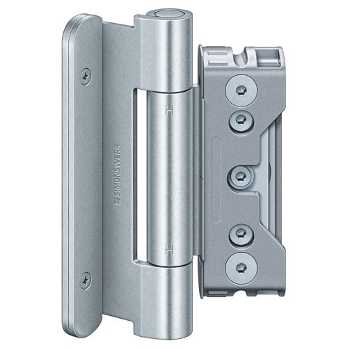 Objekteņģu kompl. (3 eņģes) BAKA protect 4010 3D FD MSTS, gaiši cinkotas