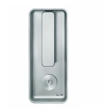 External WC handle for sliding doors, stainless steel