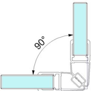 Magnētiskais blīvējošais profils duškabīnēm 52.09.0030, 2010 mm, 90°, caurspīdīgs