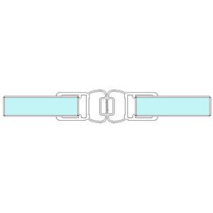 Magnetic sealing profile for shower unit 180°