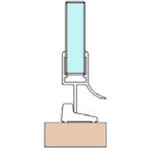 Bottom sealing profile for shower unit 52.09.0190 - 2010 mm, with drip rail 135°