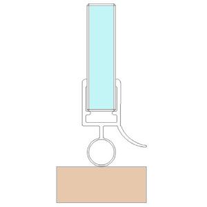 Bottom sealing profile for shower unit 52.09.0260 - 2010mm