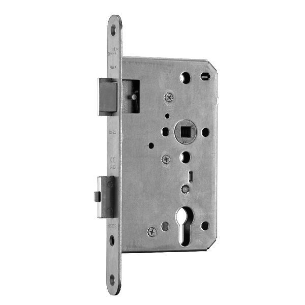 Lock for active leaf in emergency exit doors BMH 6113 PZW 65/72-24 "E", st. steel, RIGHT