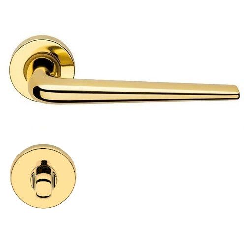 BRIXIA ZINCRAL handle set with roses 101 WC 117NT, polished brass