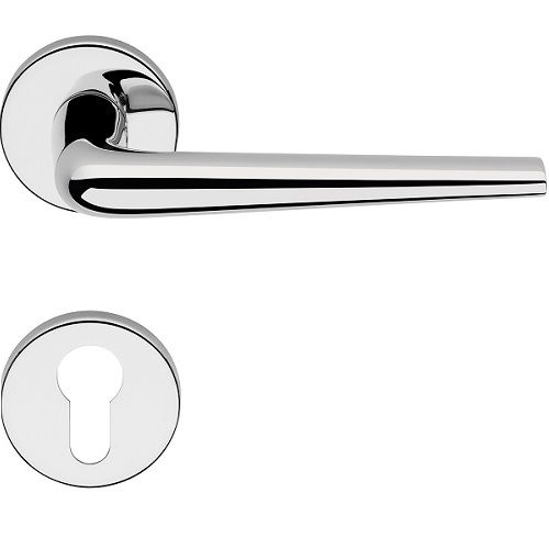 BRIXIA ZINCRAL handle set with roses 101 PZ, polished chrome