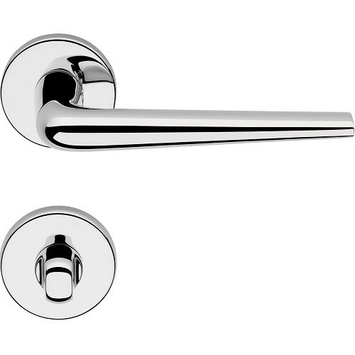 BRIXIA ZINCRAL handle set with roses 101 WC 117NT, polished chrome