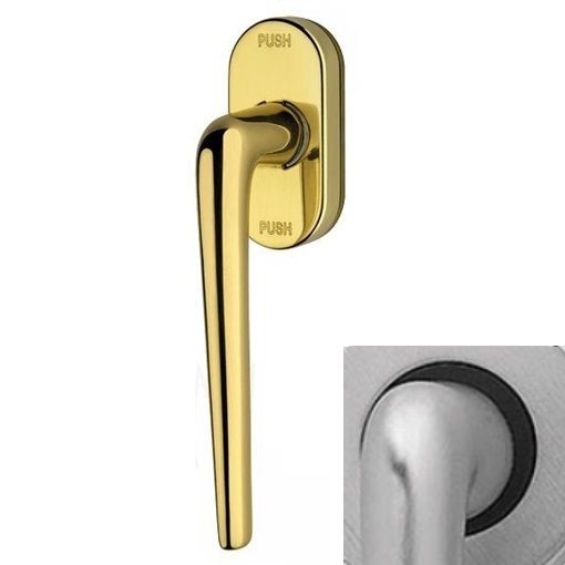 BRIXIA logu rokturis ar SMARTBLOCK funkciju, satinēti hromēts