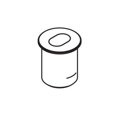 HAWA 13787 Grīdas bukse ar ovālu caurumu un hromētu misiņa atspervāciņu