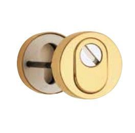 Abpusēja drošības rozete ar vairogu, zeltīts, pulēts PVD