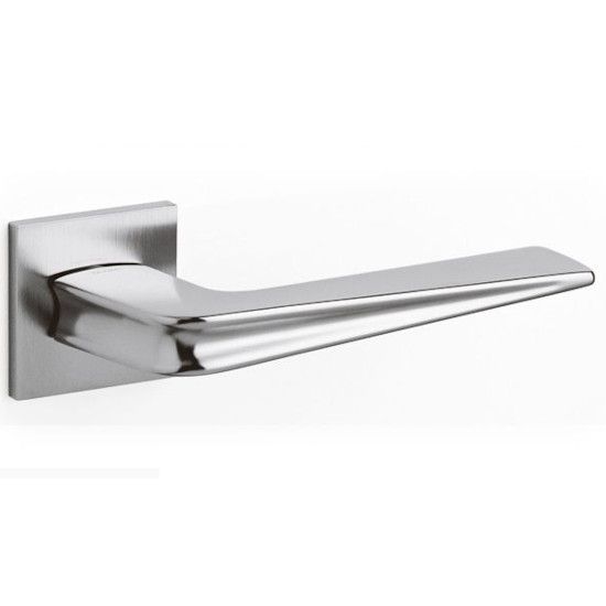 CHEVRON handle/rose set.BAC, matt chrome