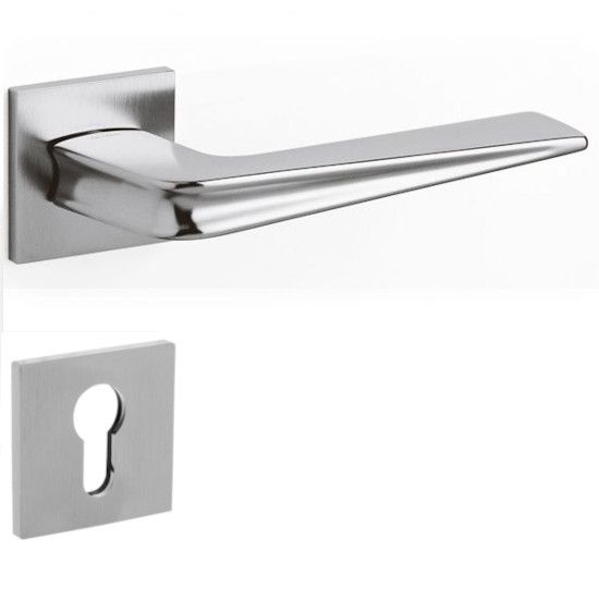 CHEVRON handle/rose set.PZ, matt chrome