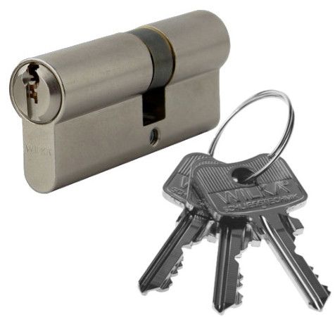 Profilcilindrs 30-60, niķelēts misiņš