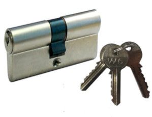 W5 Profile cylinder 45-50, nickel plated brass
