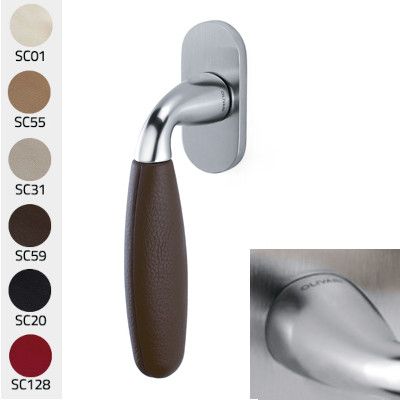 CLUB K181B logu rokturis, hromēts satinēts + Frau® āda (MV)