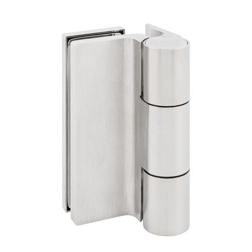 CO 8682 Pilnstikla durvju eņģe ar sienas stiprinājumu, sudraba tonis dabīgs anodēts (002)