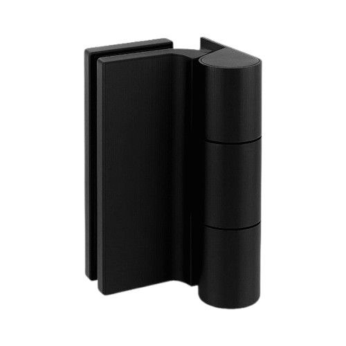 CO 8682 Pilnstikla durvju eņģe ar sienas stiprinājumu, matēti melna RAL9005 (062)