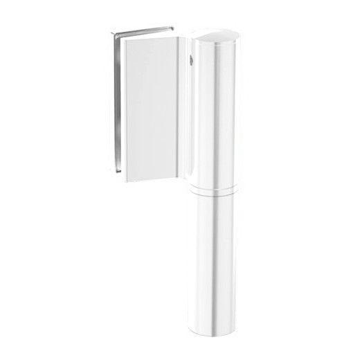 EV 835E10 N SOL Glass door hinge wall/glass, opening angle 180°, matt white RAL9016, RIGHT