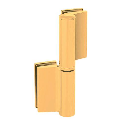 EV 835E50 Adjustable hydraulic hinge glass/glass, matt gold tone (017), RIGHT