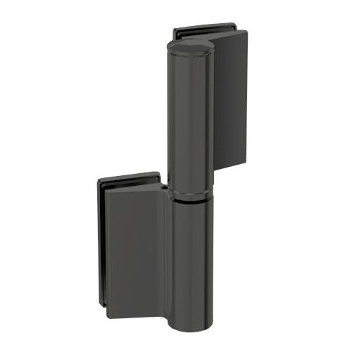 EV 835E50 RAdjustable hydraulic hinge glass/glass, anodised, satin black (005), RIGHT