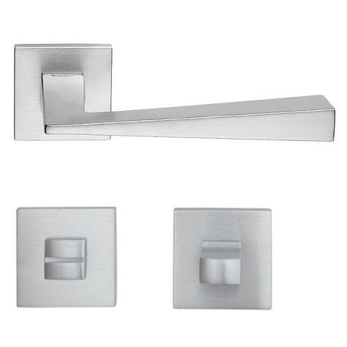 CONICA ZINCRAL handle set with roses 024 WC 234NT, matt chrome