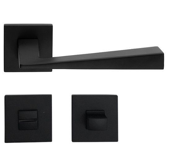 CONICA ZINCRAL handle set with roses 024 WC 234NT, mat black